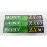 Lote Com 03 Fita Cassete Sony Zx 60 Lacrada