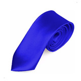 Lote Com 10 Gravatas Azul Royal