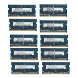 Lote Com 10 Unidades Memória Notebook 4gb Ddr3 1333mhz