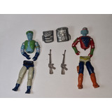 Lote Com 2 Bonecos Gi Joe Comandos Em Ação Power Hawk B804