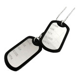 Lote Com 20 Corrente E Placa Militar Dog Tag Em Aço Inox