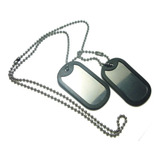 Lote Com 28 Corrente E Placa Militar Dog Tag Em Aço