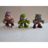 Lote Com 3 Bonecos Tartarugas Ninja Miniaturas P1-04 