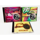 Lote De 3 Cds:romantic Love,anos 60 E Golden Hits -seminovos