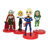 Lote De Bonecos Miniaturas Capitã Marvel