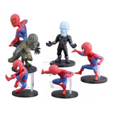 Lote De Bonecos Miniaturas Homem Aranha Spiderman Marvel Dc