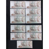 Lote De Cédulas Flor De Estampa 10 Cruzados Brasil