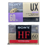 Lote De Duas Fita Cassete Virgem Sony Ux60 E Hf60 nova 
