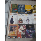 Lote De Mangás Variados Re Zero fate Stay Night fairy Tail E Akame Ga Kill 13 Mangás 