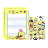 Lote De Papel De Carta Importado Do Japão Bob Esponja Amigos