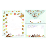 Lote De Papel De Carta Importado Japão Disney Tico E Teco 2