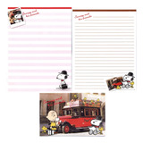 Lote De Papel Papéis De Carta Importado Do Japão Snoopy 10