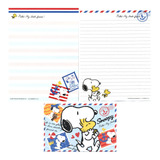 Lote De Papel Papéis De Carta Importado Do Japão Snoopy 3