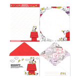 Lote De Papel Papéis De Carta Importado Do Japão Snoopy 6