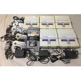 Lote De Super Nintendo Controles Fitas E Fontes Snes