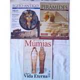 Lote/kite 3 Revistas Egito Antigo/múmias/pirâmides