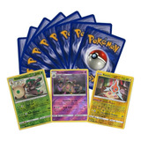 Lote Pokémon 25 Cartas Brilhantes Nenhuma