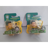 Lote X0011- 02 Bonecos Futebol Brasil Mini Craques 