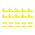 Lotes 10 57mm Amarelo Grelhado Protetor De Pneu Trocador De