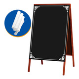 Lousa Cavalete Quadro Negro 70x50 Propaganda Bar C 10 Giz