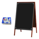 Lousa Cavalete Quadro Negro 70x50 Propaganda Bar C 50 Giz