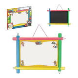 Lousa Criativa E Quadro Negro Dupla Face Infantil 2 Em 1