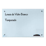 Lousa De Vidro Branco Quadro 120x90cm Temperado Suporte