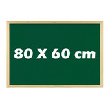 Lousa Escolar Quadro Verde 80x60cm Madeira Decoração Recado