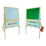 Lousa Infantil Magnética Quadro Imã Giz Caneta Com Cavalete