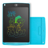 Lousa Mágica Infantil Tablet Digital Desenho Caneta Lcd 12 Cor Azul