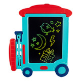 Lousa Mágica Lcd Infantil Tablet Trenzinho P Crianças Cor Verde