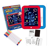 Lousa Magica Tablet Magic Led Canetinhas Coloridas Neon 3d