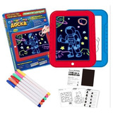 Lousa Magica Tablet Magic Led Canetinhas Coloridas Neon 3d