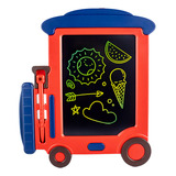 Lousa Mágica Trenzinho Lcd Infantil Tablet P Crianças Cor Vermelho