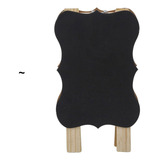 Lousa Pequena Mini Cavalete 17 X 12 Cm Quadro Negro Loja Cor Preto escuro Cor Da Armação Moldura Natural