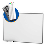Lousa Quadro Branco 60x90cm Moldura Alumínio Kit 4 Canetas