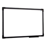 Lousa Quadro Branco 80x60cm Grande Moldura Soft Preto Stalo