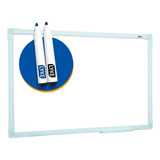 Lousa Quadro Branco Infantil 40x30 Moldura Verde 2 Caneta