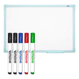 Lousa Quadro Branco Infantil 40x30 Moldura Verde 5 Caneta