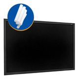 Lousa Quadro Negro Grande Moldura Madeira 90x120 Giz