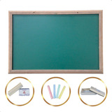 Lousa Quadro Verde Escolar 60x40 Giz Apagador Porta Giz