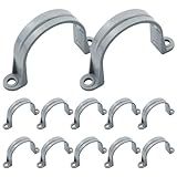 LOUZAGO 12 Peças De Tiras De Tubo De PVC De 5 Cm 2 Furos De Braçadeiras De Tubulação Suportes De Tubulação De Conduíte De Plástico Para Tubos De PVC Conduíte Cabos