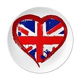 Love Heart UK England Prato Decorativo De Porcelana Salver Prato De Jantar