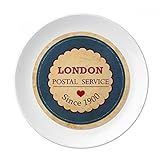 Love UK London Britian England Carimbo Prato Decorativo De Porcelana Salver Prato De Jantar