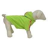 Lovelonglong Moda Capuz Pet Cão Capa De Chuva Leve Casaco De Chuva Para Cachorro Zíper Fechamento Poncho De Chuva Com Tira Reflexiva Para Pequeno Médio Grande Cães Verde 3GG