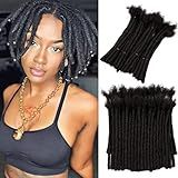 Lovenea 0 6 Cm Espessura 6 Polegada 70 Fios Real Cabelo Humano Dreadlock Extensões Para Homens Mulheres Cabeça Cheia Handmade Pode Ser Tingido E Branqueado Dreadlocks Macios  6 Polegada  70 Fios 