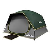 LOYEAHCAMP Barraca De Acampamento Blackout Para 4 Pessoas Barraca De Cúpula Familiar à Prova D água Para Acampamento Com Mosca De Chuva Barraca Familiar Portátil De Camada Dupla Com Grandes Janelas