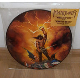 Lp Manowar Wheels Of Fire Single 12 Picture Disc Raro