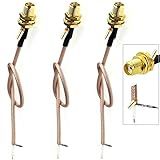 Lsgoodcare SMA Fêmea Para Cabo De Extensão De Antena Pigtail Adaptador De Antena Conector De Cabo Coaxial RG316 Pacote Com 3 Comprimento 20 Cm 20 Cm