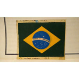 Lt 276 Adesivo Plastico Antigo Bandeira Brasil Coleção